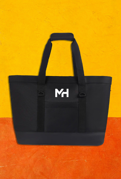 Custom imprinted RTIC Insulated Tote Bag for Anaheim, CA with a local business logo