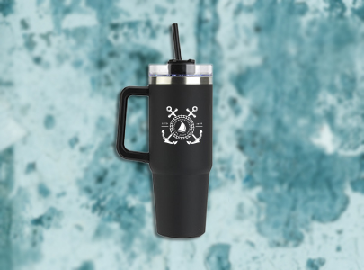 Custom imprinted Medina 30 oz. Vacuum Insulated Stainless Steel Mug for Anaheim, CA with a local business logo