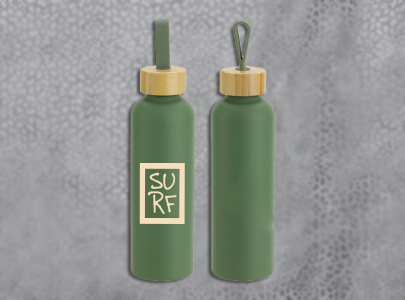 Custom imprinted 24 oz. Recycled Aluminum Bottle for Anaheim, CA with a local business logo