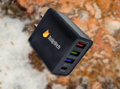 Custom imprinted 4 PORT USB Charging Block for Anaheim, CA with a local business logo